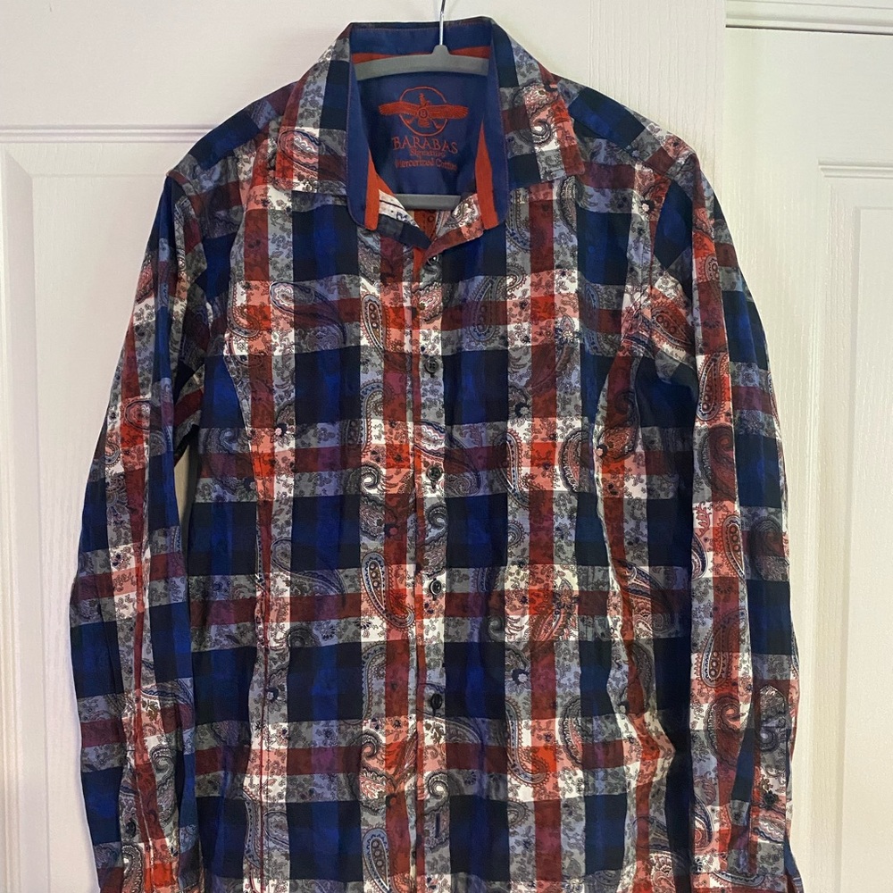 BARABAS PAISLEY LAND MEN’S BUTTON SHIRT